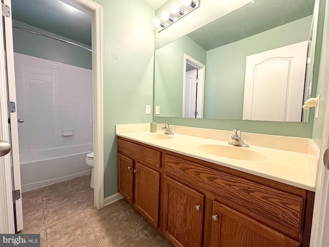 373 Northhampton Way, Middletown, DE 19709 - full bathroom featuring tile patterned floors, a sink, double vanity, and toilet