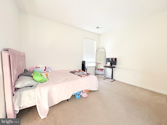 view of carpeted bedroom