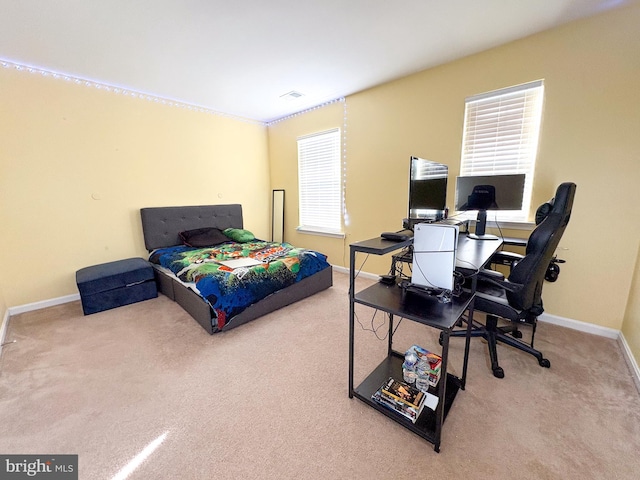 view of carpeted bedroom