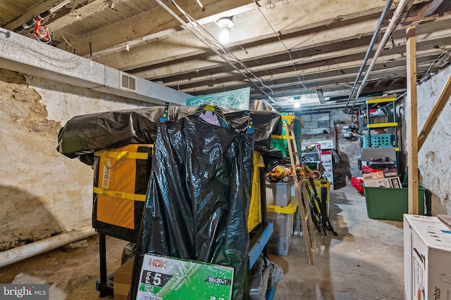 view of basement