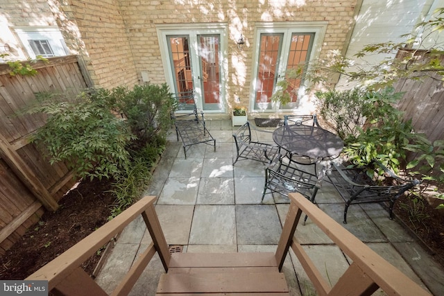 view of patio / terrace with french doors