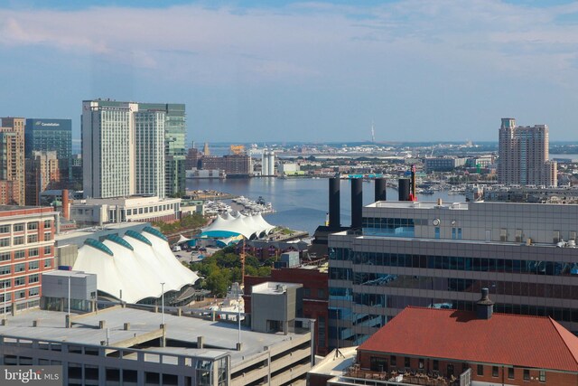view of city featuring a large body of water