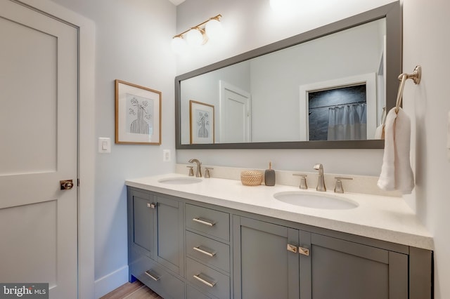 bathroom featuring vanity