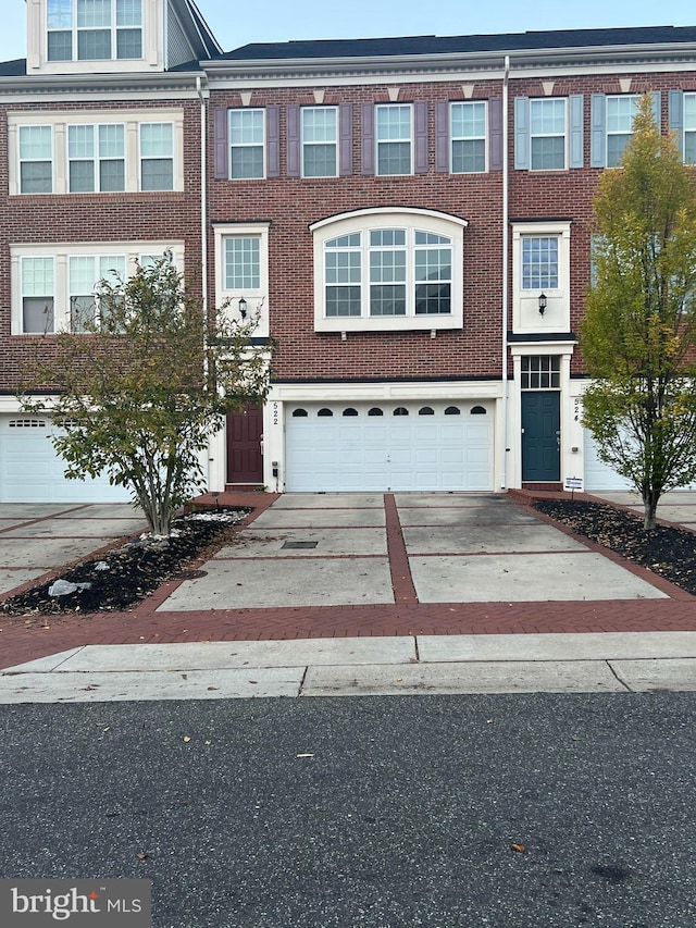 view of property featuring a garage