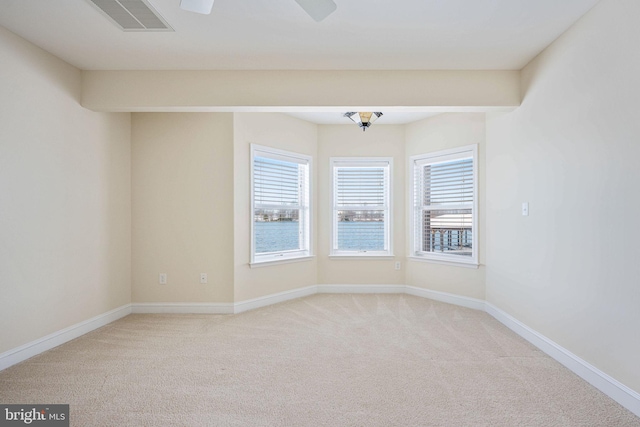 carpeted spare room featuring a healthy amount of sunlight