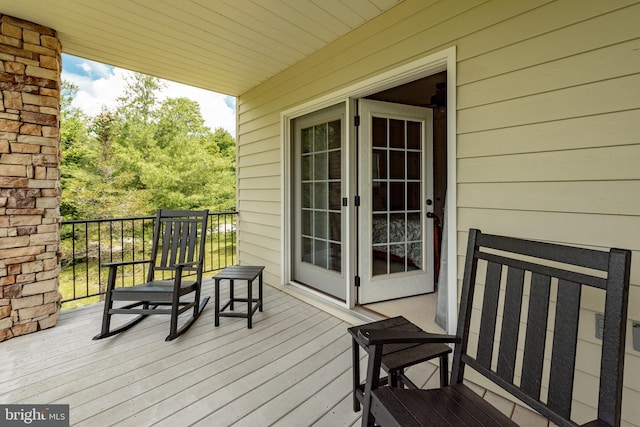 428 Pinnacle Dr, Swanton, MD 21561 - view of wooden deck