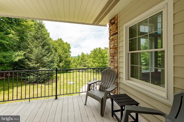 428 Pinnacle Dr, Swanton, MD 21561 - deck featuring a lawn