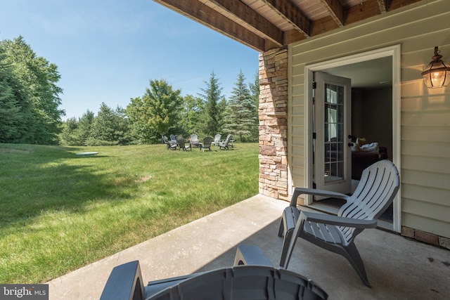428 Pinnacle Dr, Swanton, MD 21561 - view of patio / terrace with a fire pit
