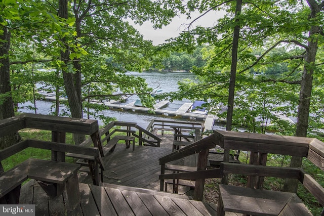 428 Pinnacle Dr, Swanton, MD 21561 - wooden terrace with a water view