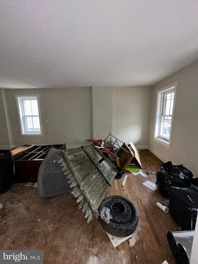 bedroom with hardwood / wood-style floors