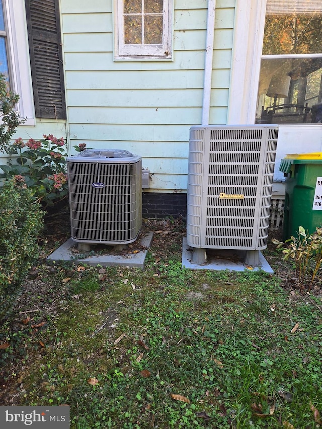 exterior details with central air condition unit