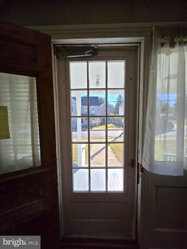 view of doorway to outside