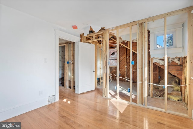 interior space featuring wood-type flooring