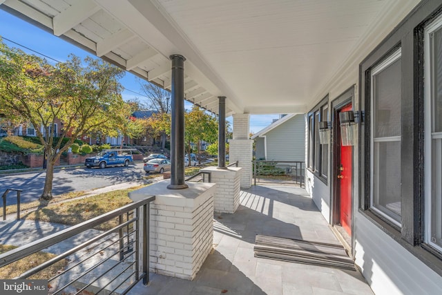 view of patio / terrace with a porch