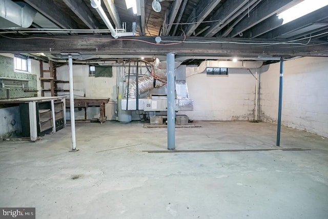 view of basement