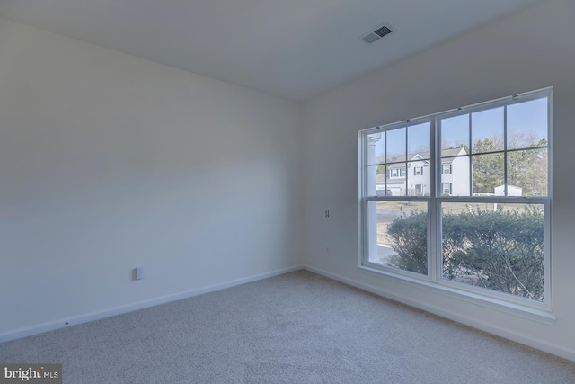 carpeted empty room featuring plenty of natural light