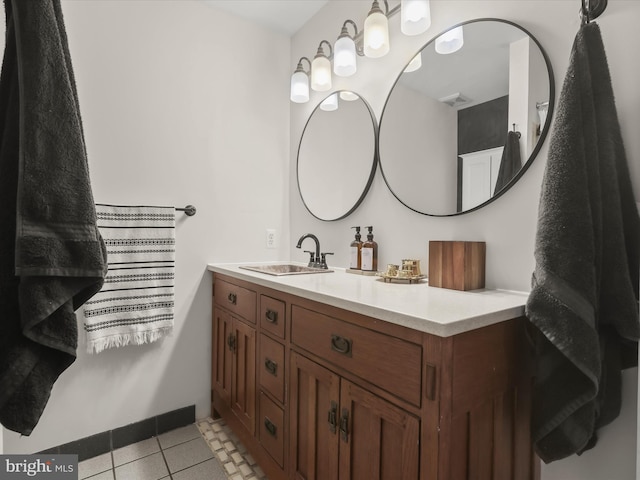 bathroom featuring vanity and tile patterned floors