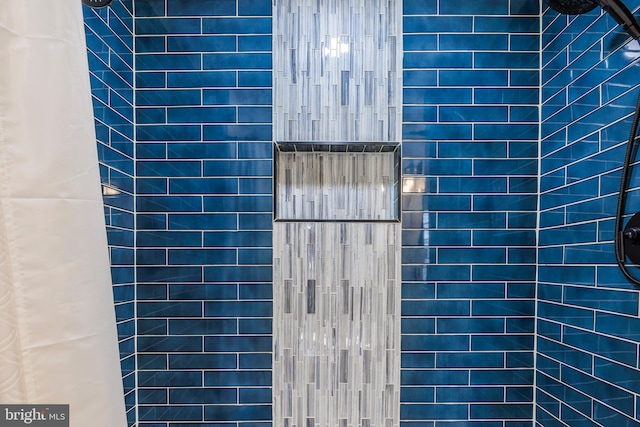 details with tiled shower