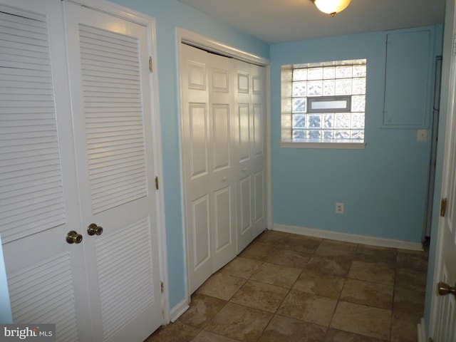 interior space with a closet