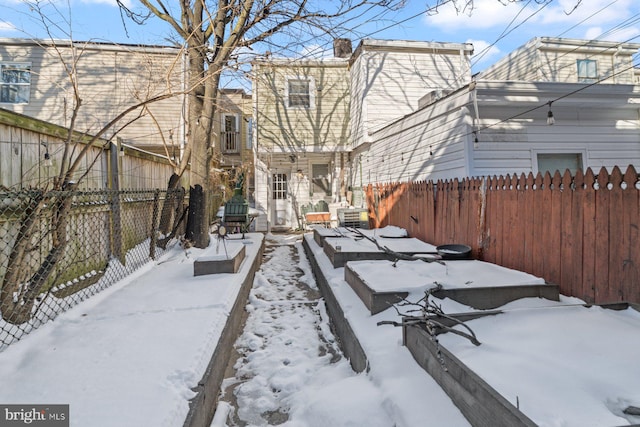 view of snowy yard