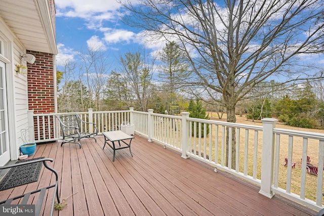 view of wooden deck