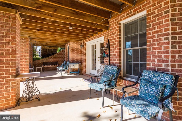 view of patio / terrace with french doors