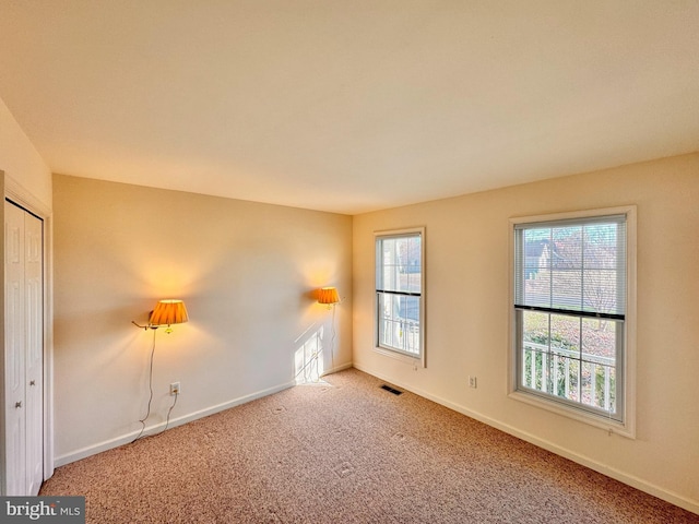 view of carpeted empty room