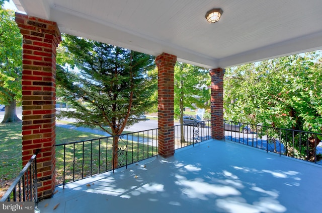 view of patio with a porch