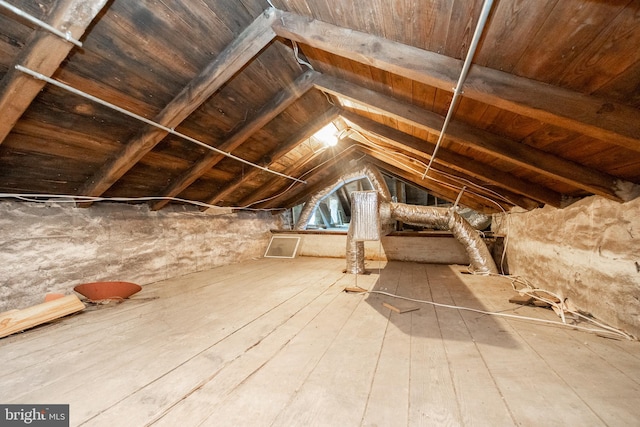 view of attic