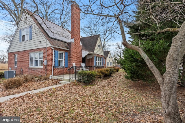 view of property exterior featuring central AC unit