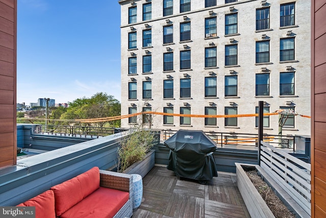 balcony with a grill