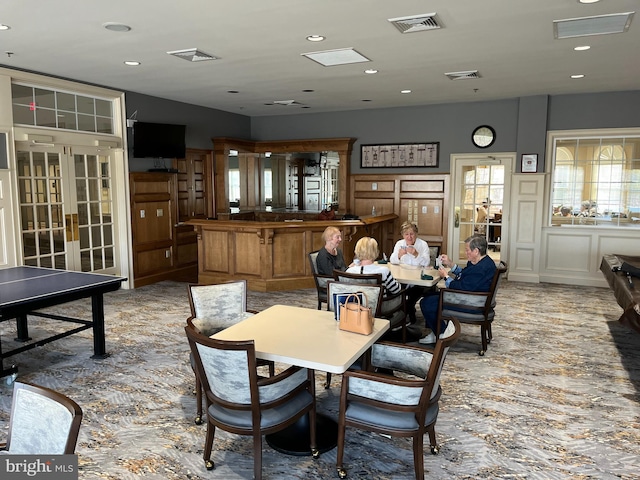 view of dining area