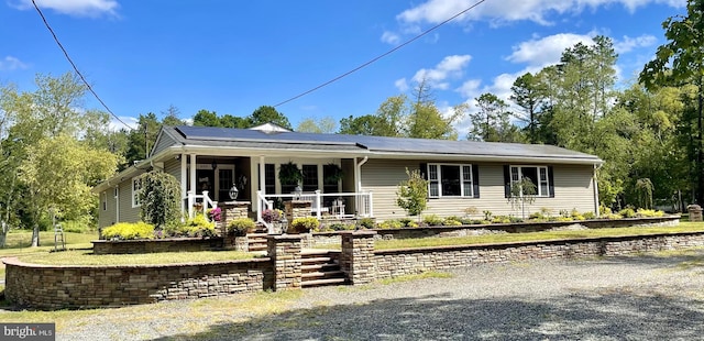 view of front of property with a porch