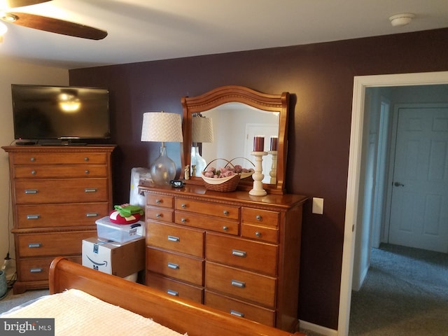 bedroom featuring carpet