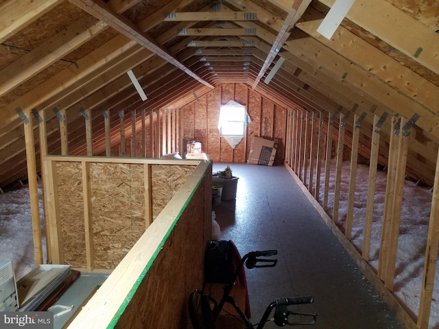 view of attic