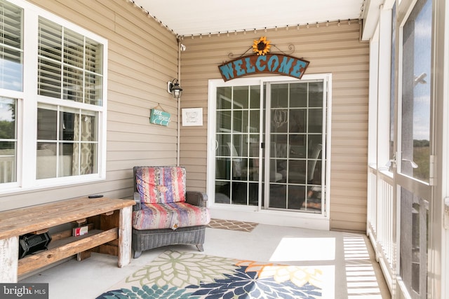 view of sunroom