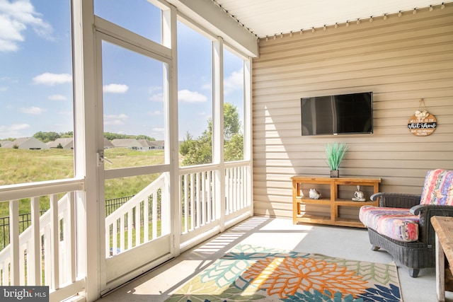 view of sunroom