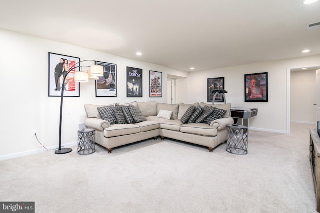 view of carpeted living room