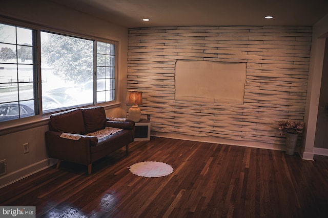 12507 Greenly St, Silver Spring, MD 20906 - living area featuring wood finished floors and recessed lighting