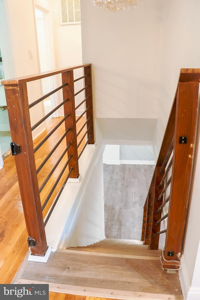 12507 Greenly St, Silver Spring, MD 20906 - staircase with baseboards and wood finished floors