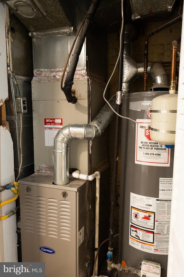12507 Greenly St, Silver Spring, MD 20906 - utility room with gas water heater