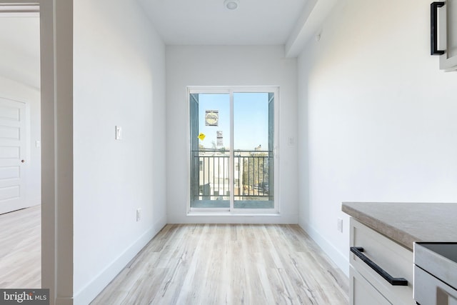 interior space featuring light wood-type flooring