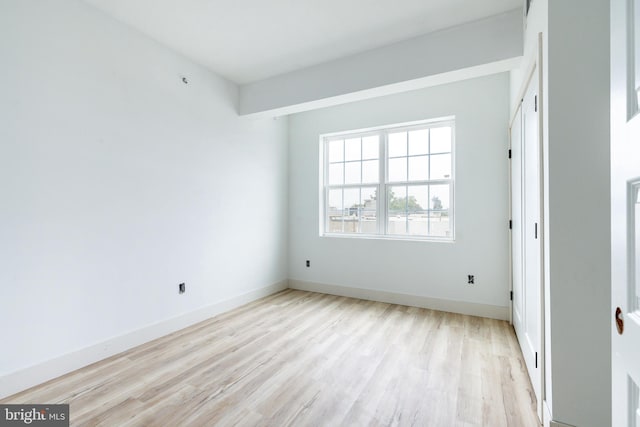 unfurnished bedroom featuring light hardwood / wood-style floors