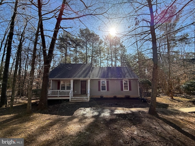 view of front of property with a porch