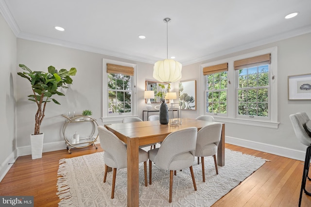 4619 Langdrum Ln, Chevy Chase, MD 20815 - dining space featuring ornamental molding and hardwood / wood-style flooring