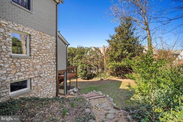 4619 Langdrum Ln, Chevy Chase, MD 20815 - view of yard featuring a deck
