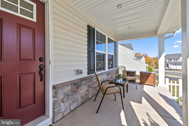 view of patio with covered porch