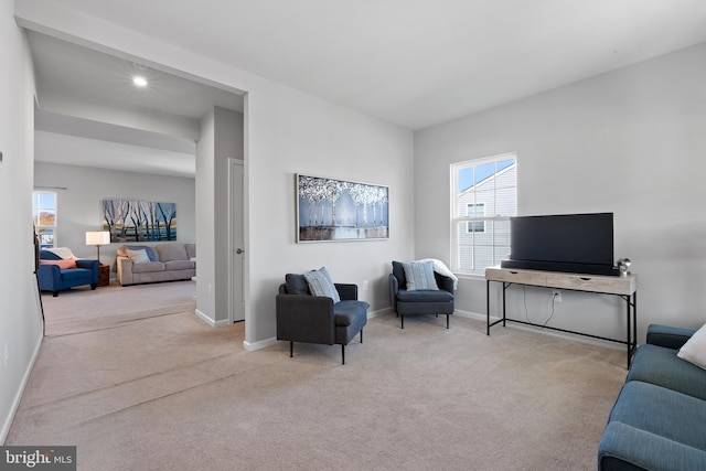 view of carpeted living room