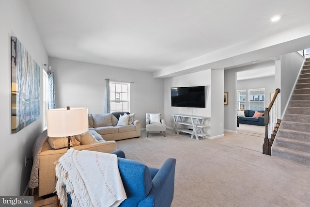 view of carpeted living room