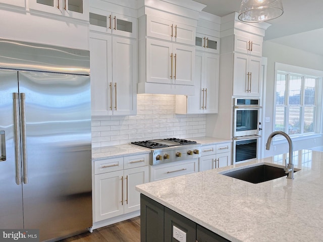 76 Long Ln, Kirkwood, PA 17536 - kitchen with appliances with stainless steel finishes, white cabinetry, and a sink